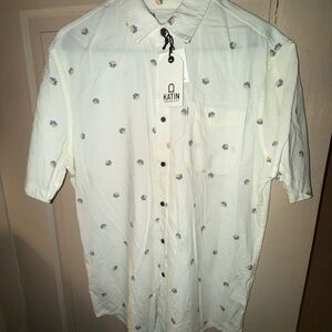 Katin Cream Shirt with Blue and Yellow Pattern